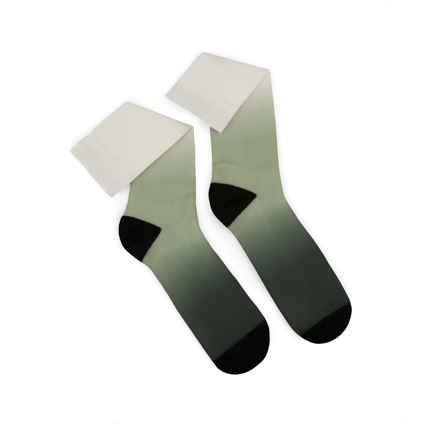 Green Ombre Gradient Socks | Sublimation Socks