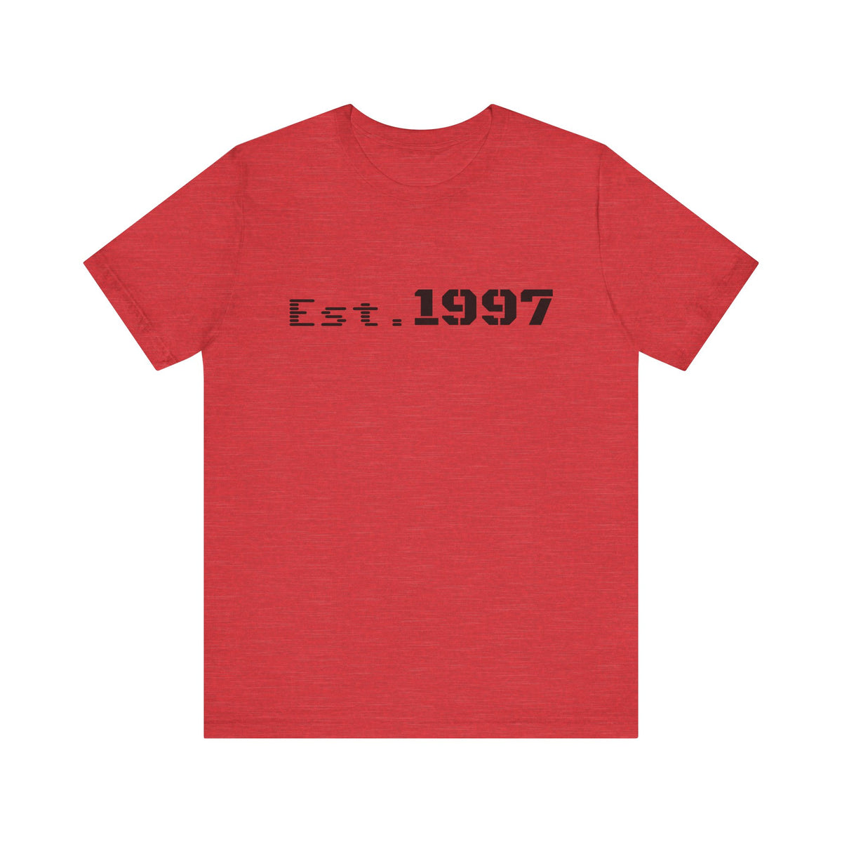 Vintage 1997 Established T-Shirt by Printify, featuring bold print and classic crew neck design.