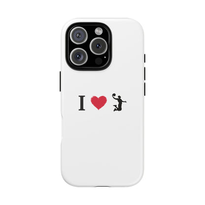 I Love Basketball Phone Case, Sporty Cell Cover, Basketball Gift for Players, Tough Cases, Love for Sports Accessories - TRV
