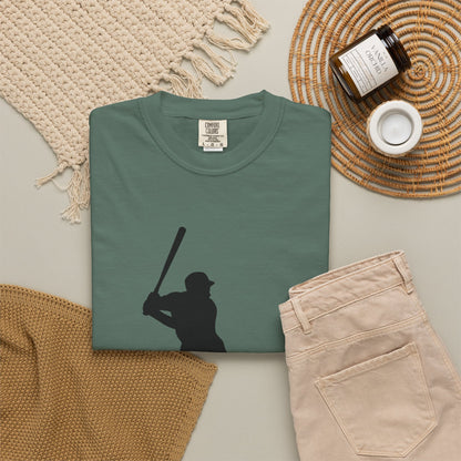 Unisex Baseball Silhouette Tee, Casual Wear, Sports Fan Apparel, Gift for Athletes, Summer Outing Outfit, Soft Cotton Shirt