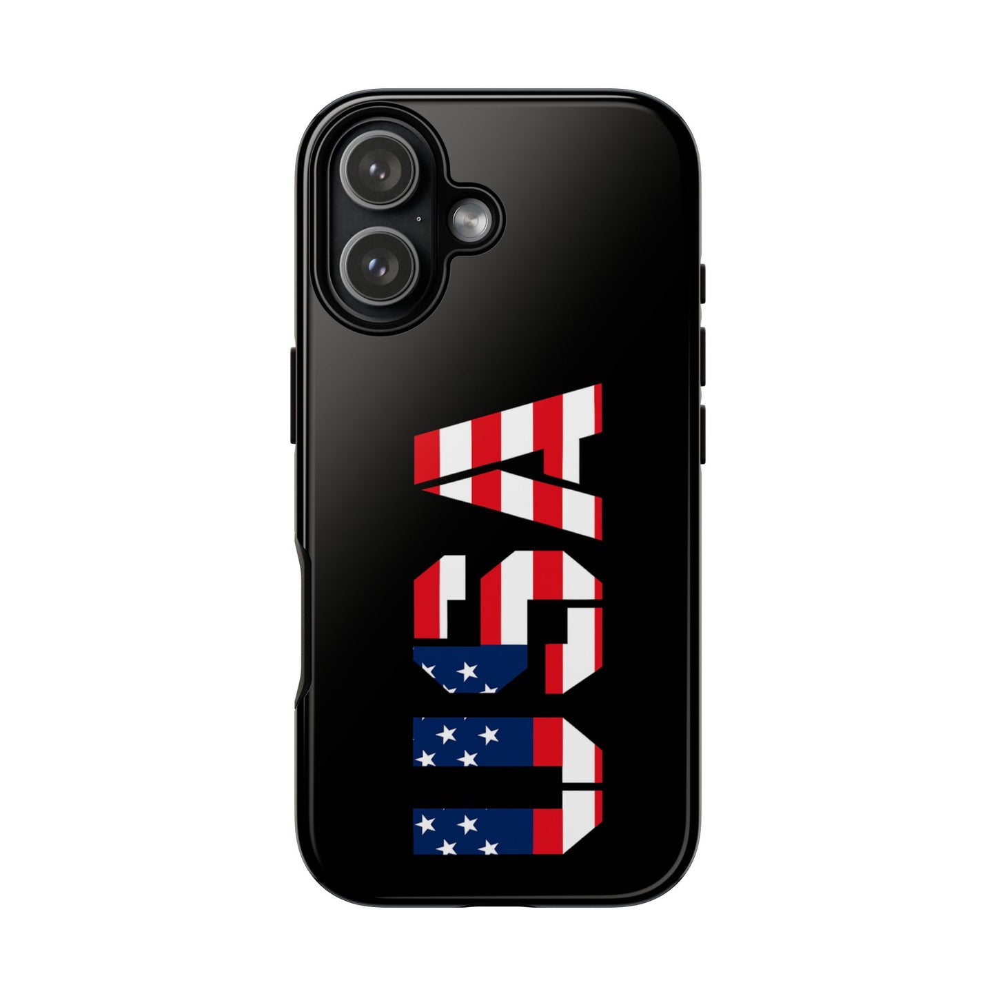 USA patriotic phone case with American flag design, durable tough protective case for smartphones by Printify