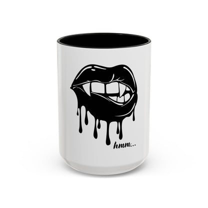 Vampire Lip Accent Coffee Mug - 11oz & 15oz - Unique Halloween Gift - TRV