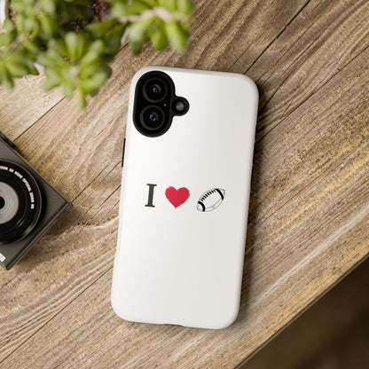 Football Love Phone Case - Tough Cases, Unique Sports Lover Gift, Personalized Cellphone Cover, Birthday Present, Sports Equipment - TRV