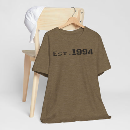 Est. 1994 Unisex Tee, Vintage Birthday Shirt, Nostalgic 90s Apparel, Perfect Gift for 30th Birthday, Casual Daily Wear - TRV