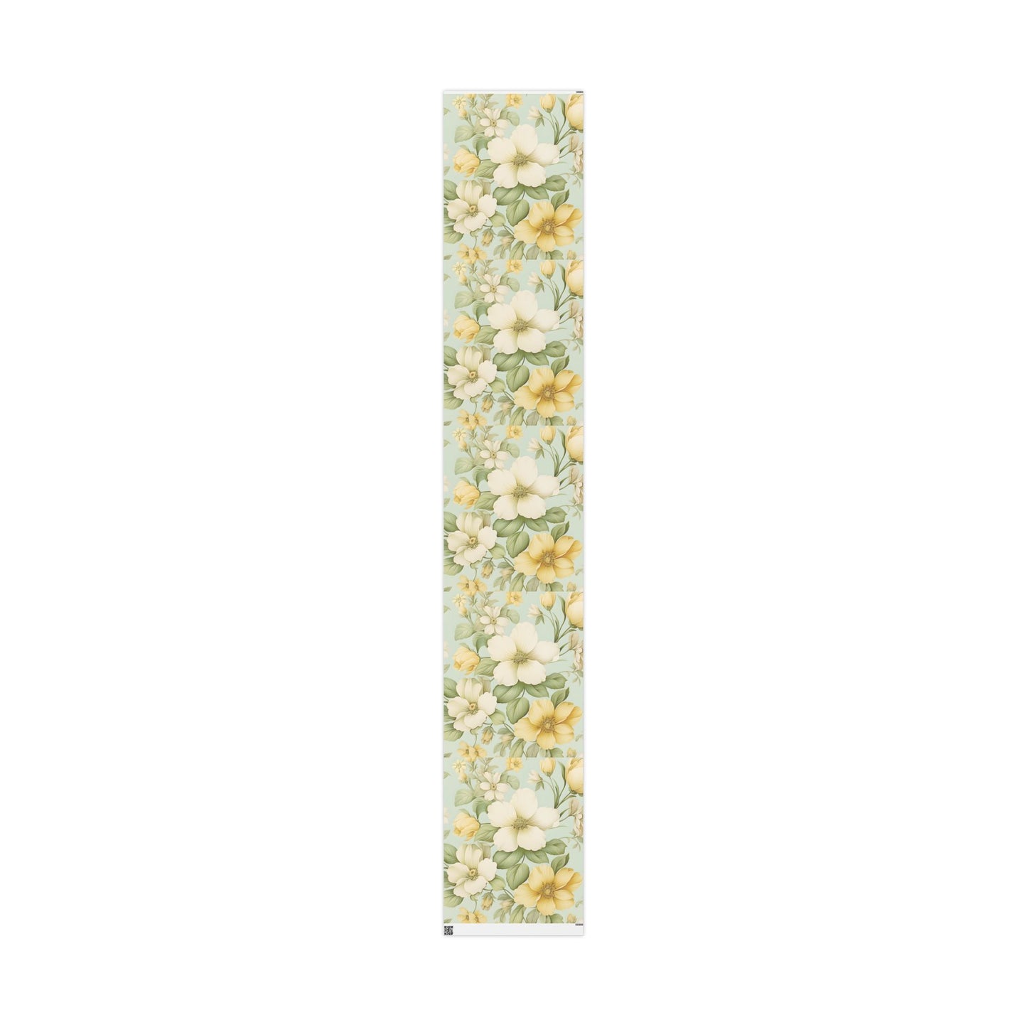 Floral Lemon Wrap — Citrus Blossom Wrapping Paper Roll