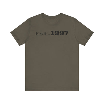 Est. 1997 Unisex Jersey Short Sleeve Tee - Vintage Style, Perfect for Birthdays, Casual Wear, Gifts, Anniversaries, Retro Fashion