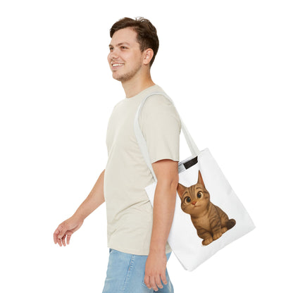 Cute Cat Tote Bag - Perfect for Animal Lovers, Eco-Friendly Carryall, Beach Bag, Shopping Tote, Gift for Cat Owners - TRV