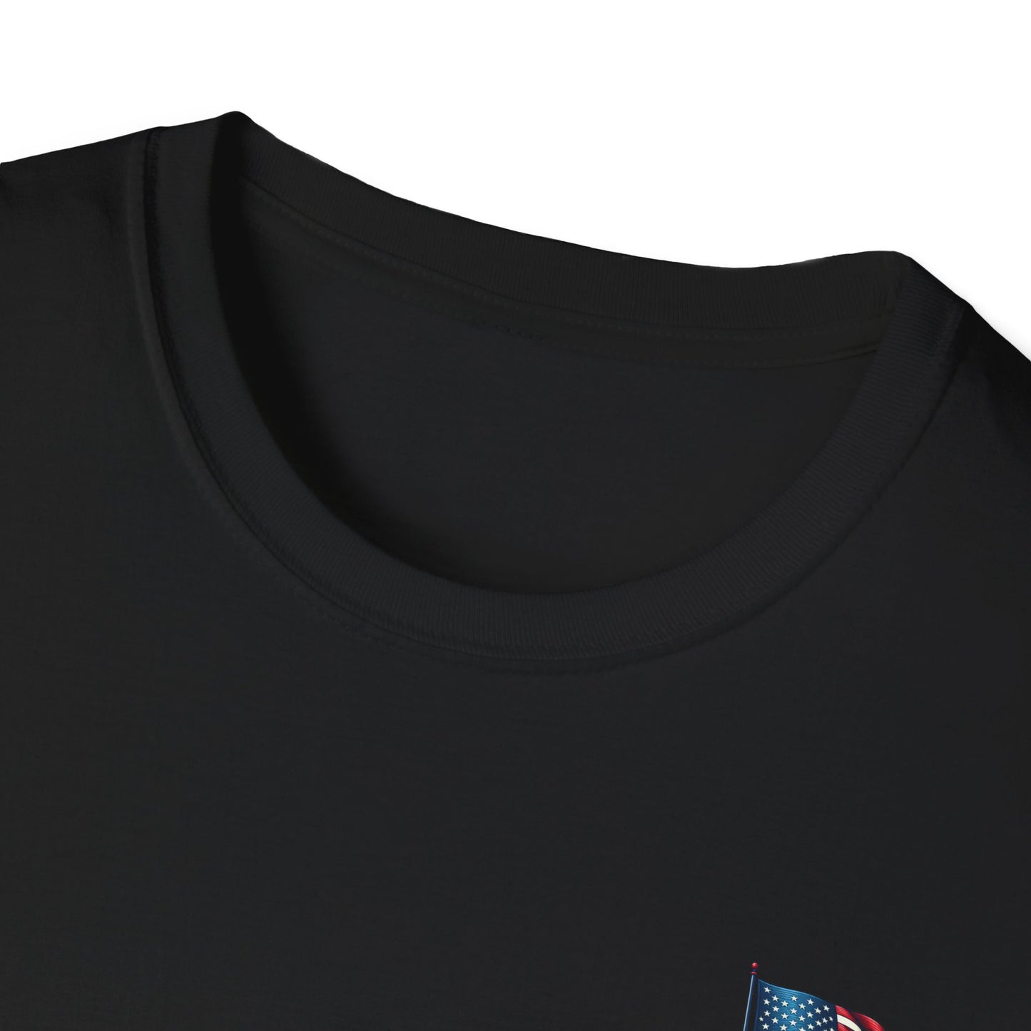 Patriotic Unisex Softstyle T-Shirt, American Flag Tee, USA Pride Shirt, Perfect for Independence Day, Casual Wear - TRV