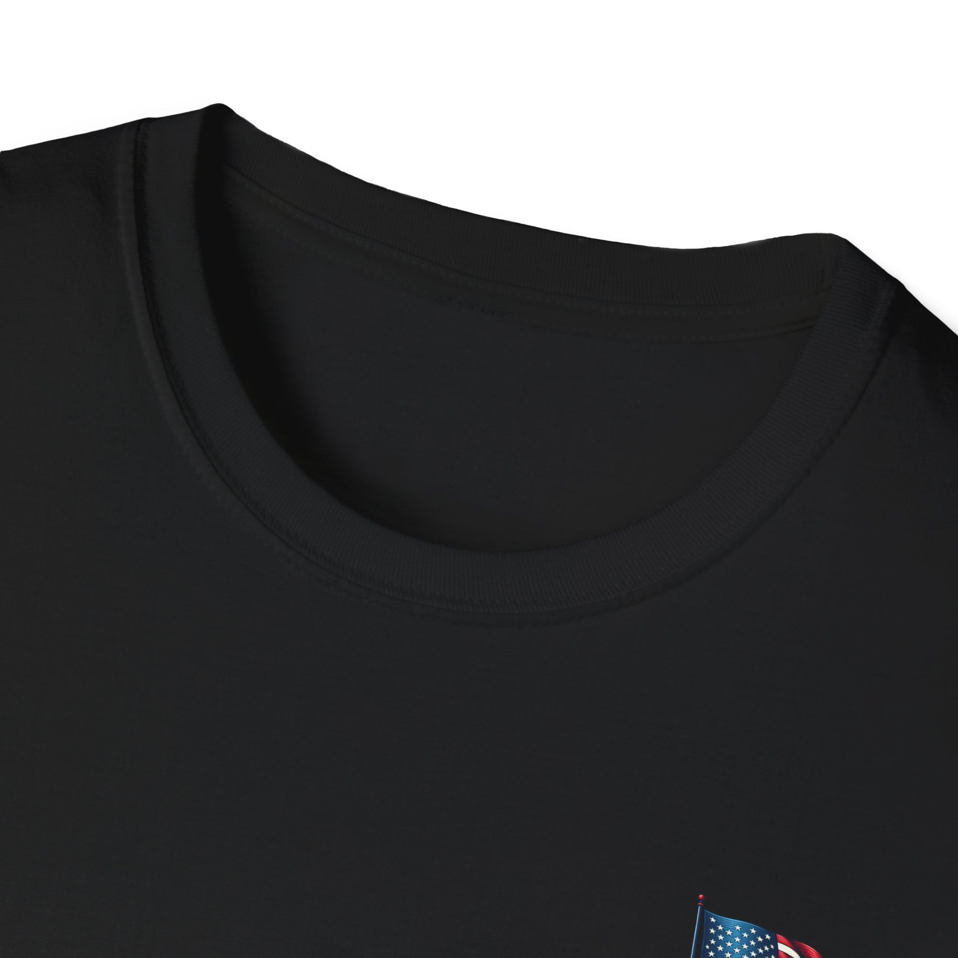 Patriotic Unisex Softstyle T-Shirt, American Flag Tee, USA Pride Shirt, Perfect for Independence Day, Casual Wear - TRV