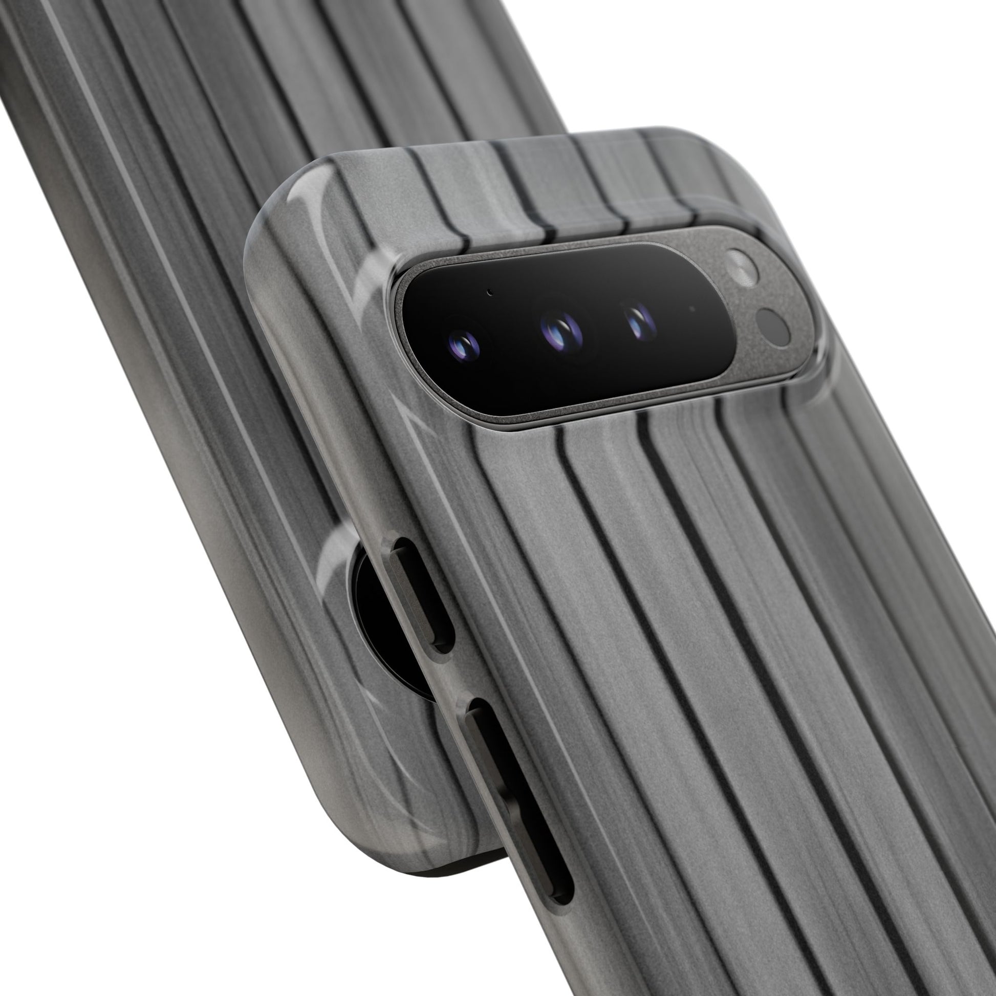 Ribbed metal texture iPhone phone case by Printify, tough protective cover with durable design for iPhone models.