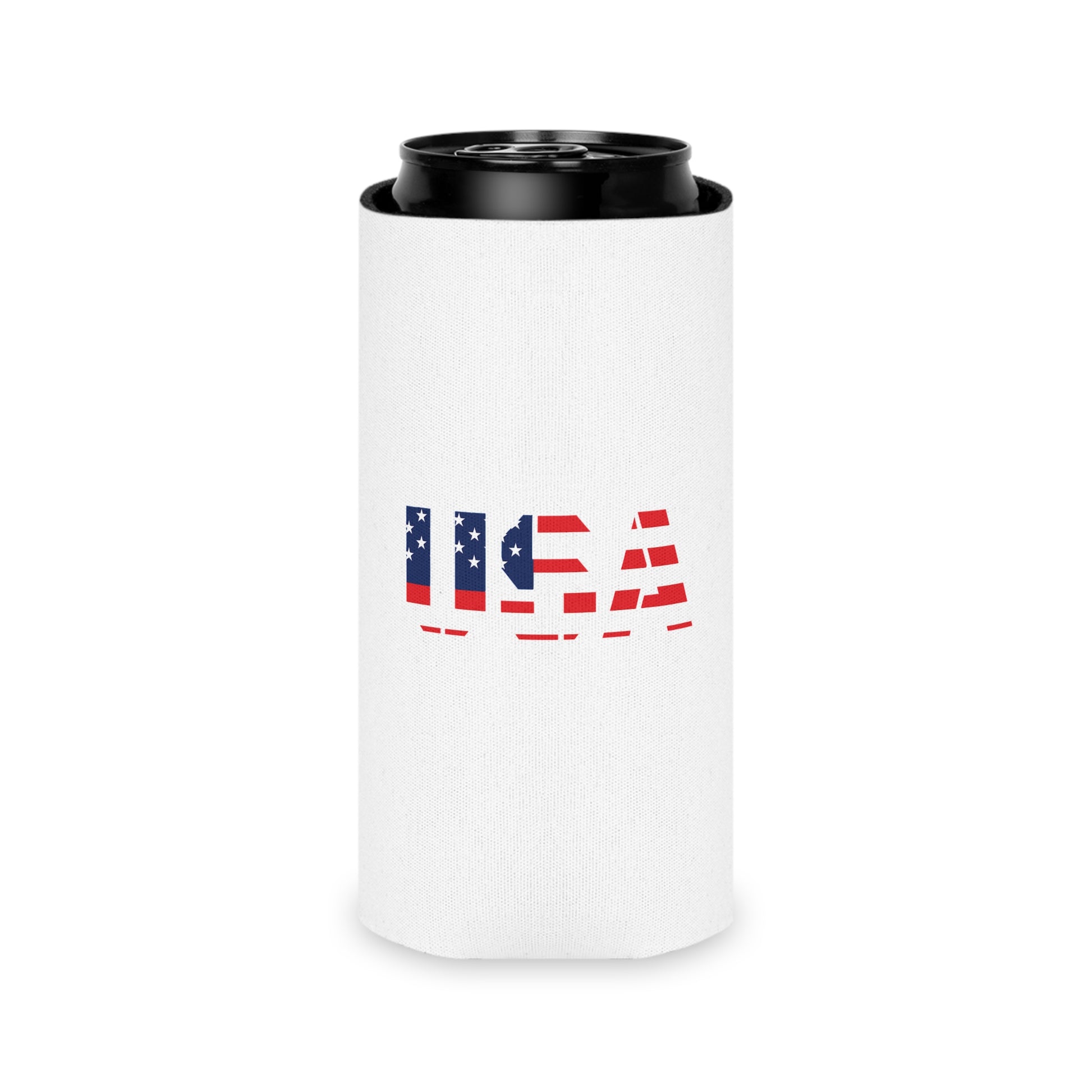 USA Flag Can Cooler - Perfect for BBQs, Independence Day, Tailgating, Memorial Day, Housewarming - TRV