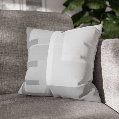 Abstract Geometric Grid Spun Polyester Pillowcase
