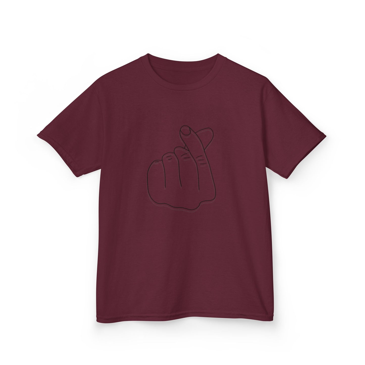 Cute Kids Heavy Cotton Tee - K-Pop Inspired Love Gesture