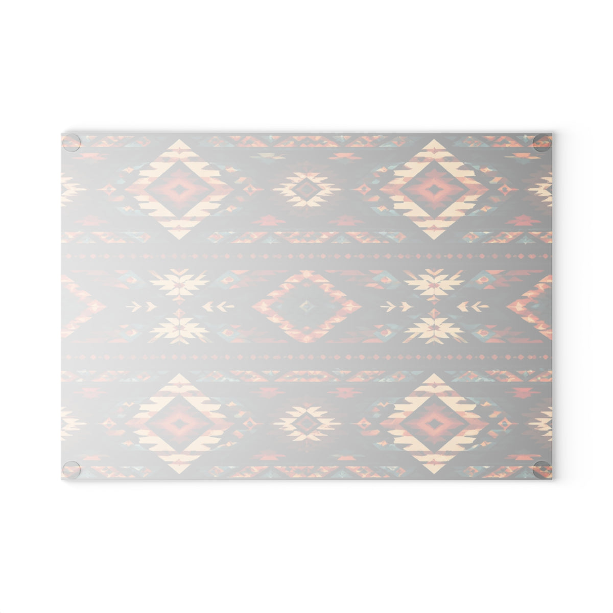 Southwest Aztec Glass Cutting Board – Rustic Tribal Pattern Kitchen Board