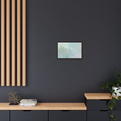 Soft abstract pastel watercolor design on matte canvas, printed by Printify, showcasing gentle colors and artistic texture.