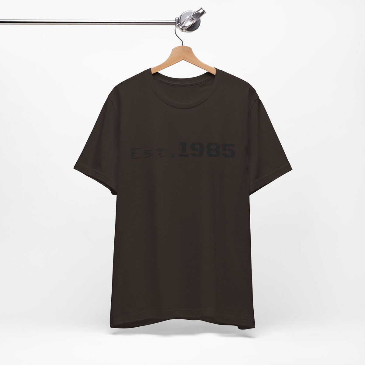 Vintage-style Printify T-shirt featuring "Est. 1985" graphic design on cotton fabric, casual unisex T-shirt for everyday wear.