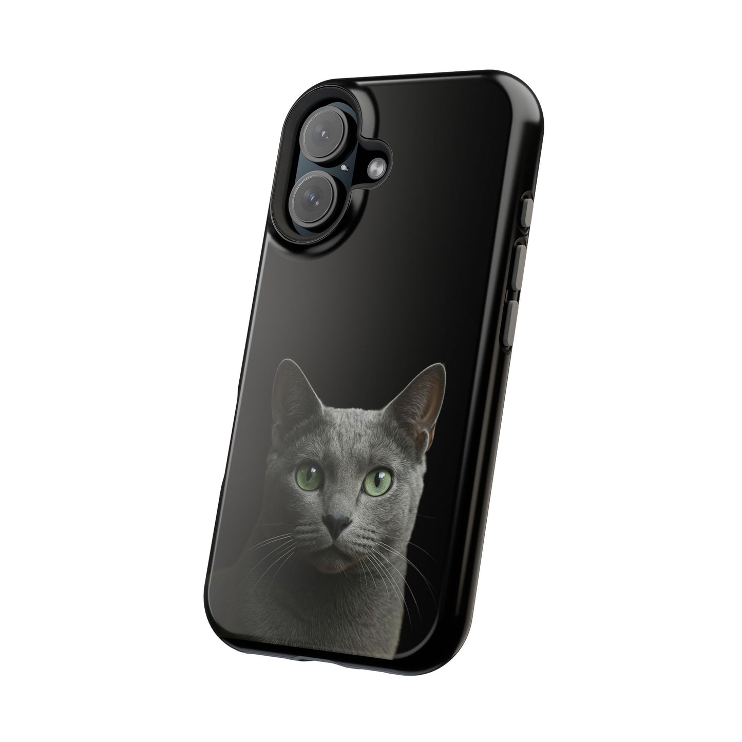 Russian Blue Cat Phone Case — Magnetic Impact-Resistant iPhone Cover