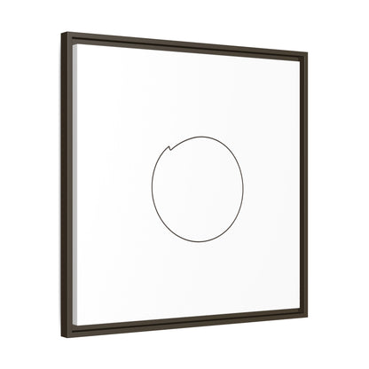 Framed matte canvas wall art featuring a minimal circular line design, by Printify, perfect for modern home decor.