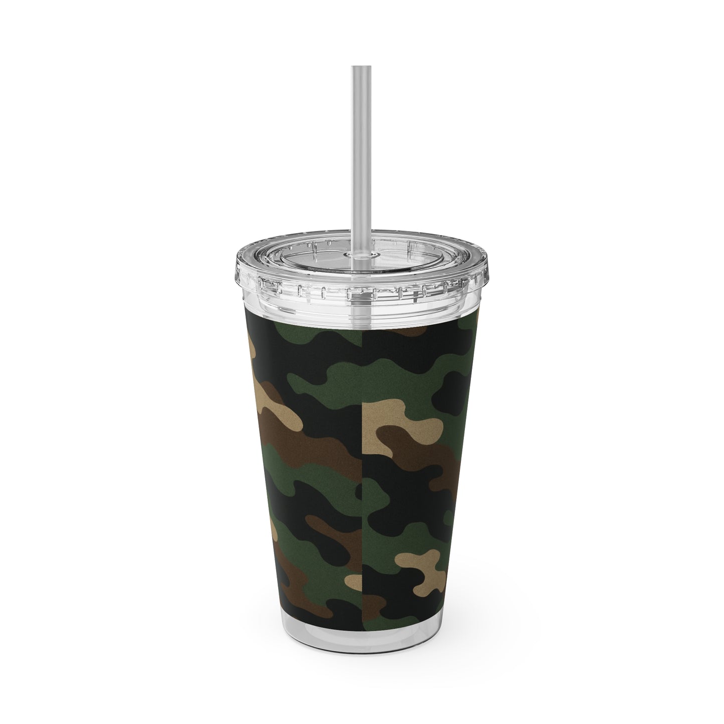 Stylish Camo Tumbler, 16oz Cup with Straw, Perfect for Outdoor Adventures, Gifts for Him, Travel Mug, Eco-friendly Drinkware, Camping - TRV