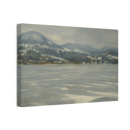 Serene Landscape Canvas Art, Tranquil Wall Decor, Perfect for Home, Office, or Gift, Ideal for Winter Holidays, Cozy Vibes, Scenic Artwork