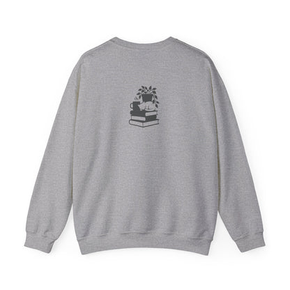 Stack of Books with Mug and Plant Sweatshirt | Cozy Reading Crewneck