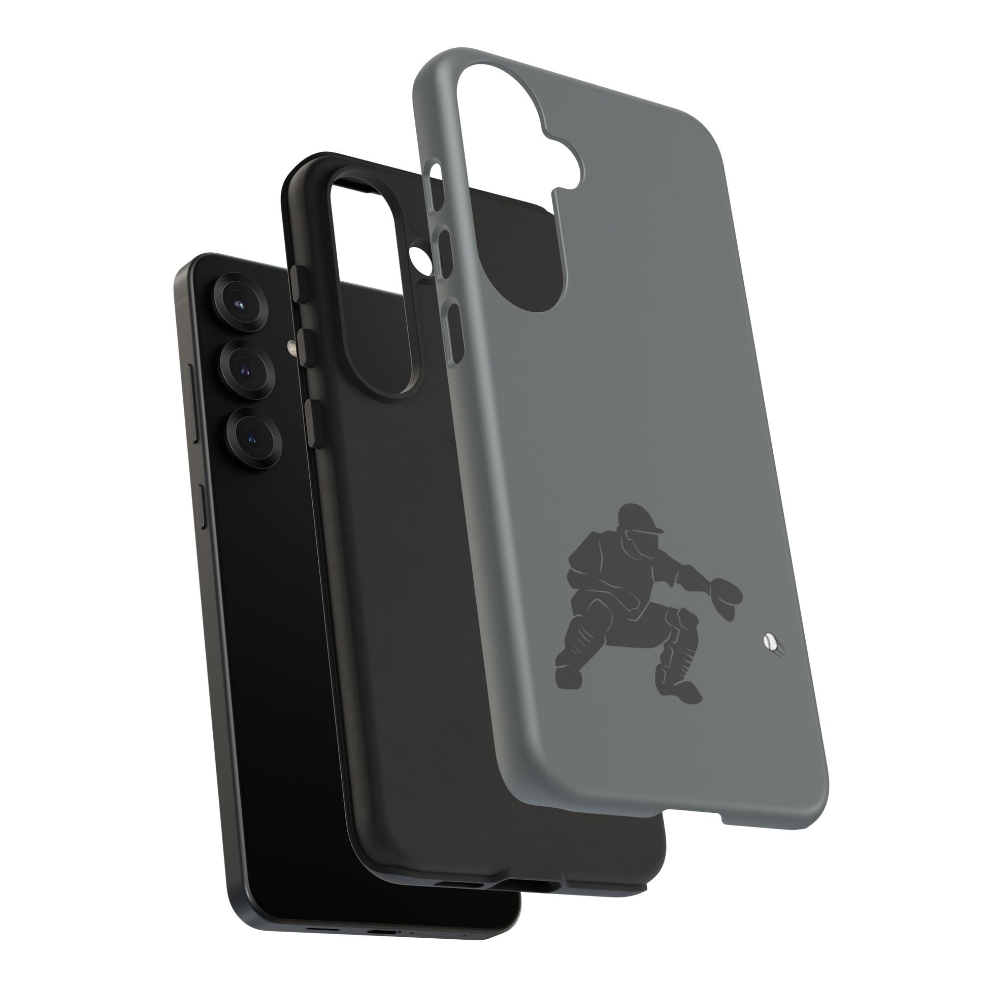 Printify baseball catcher phone case, tough protective cover with catcher design, fits smartphone models.