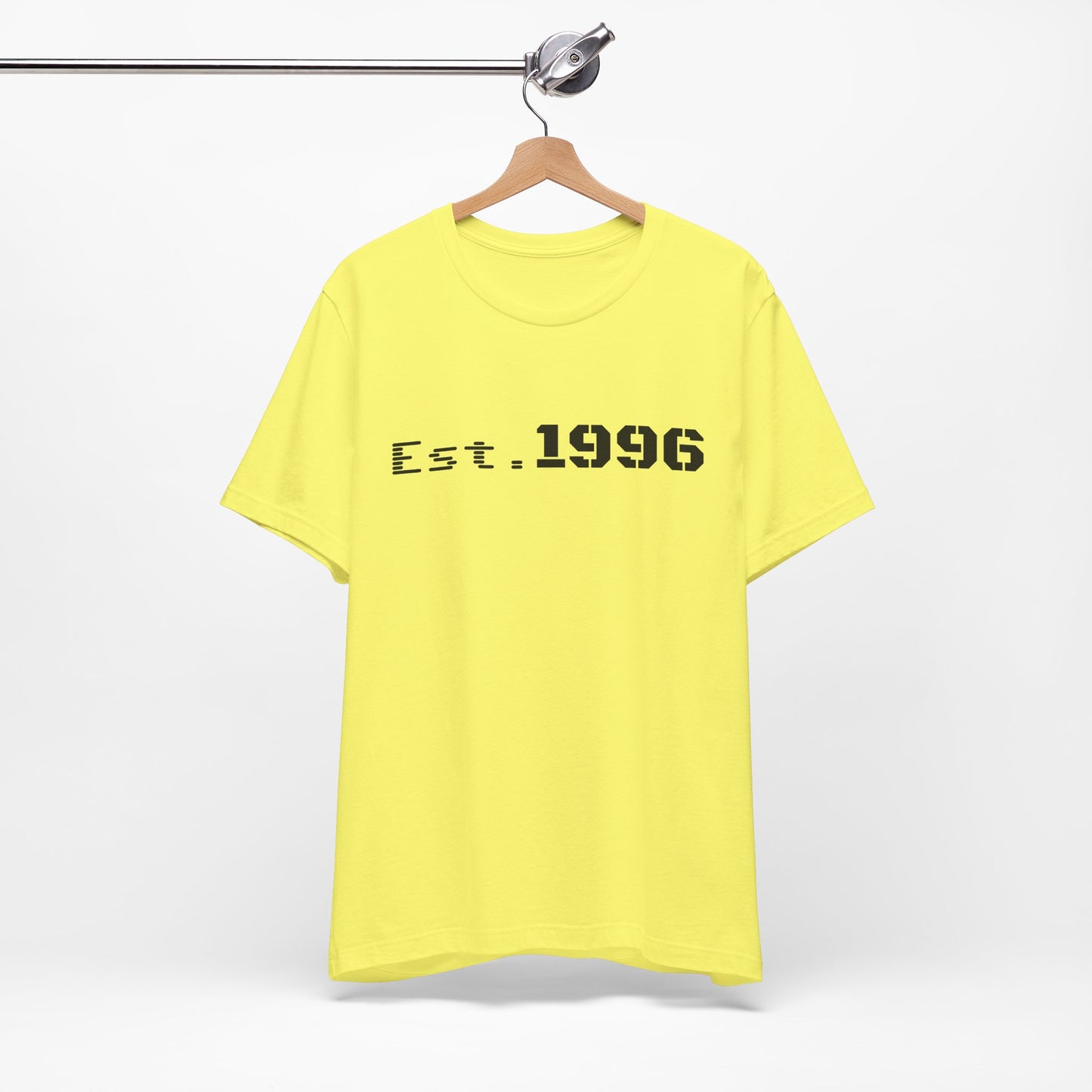 Vintage Est. 1996 T-shirt by Printify featuring a classic design, perfect for birthday celebrations and vintage style enthusiasts.
