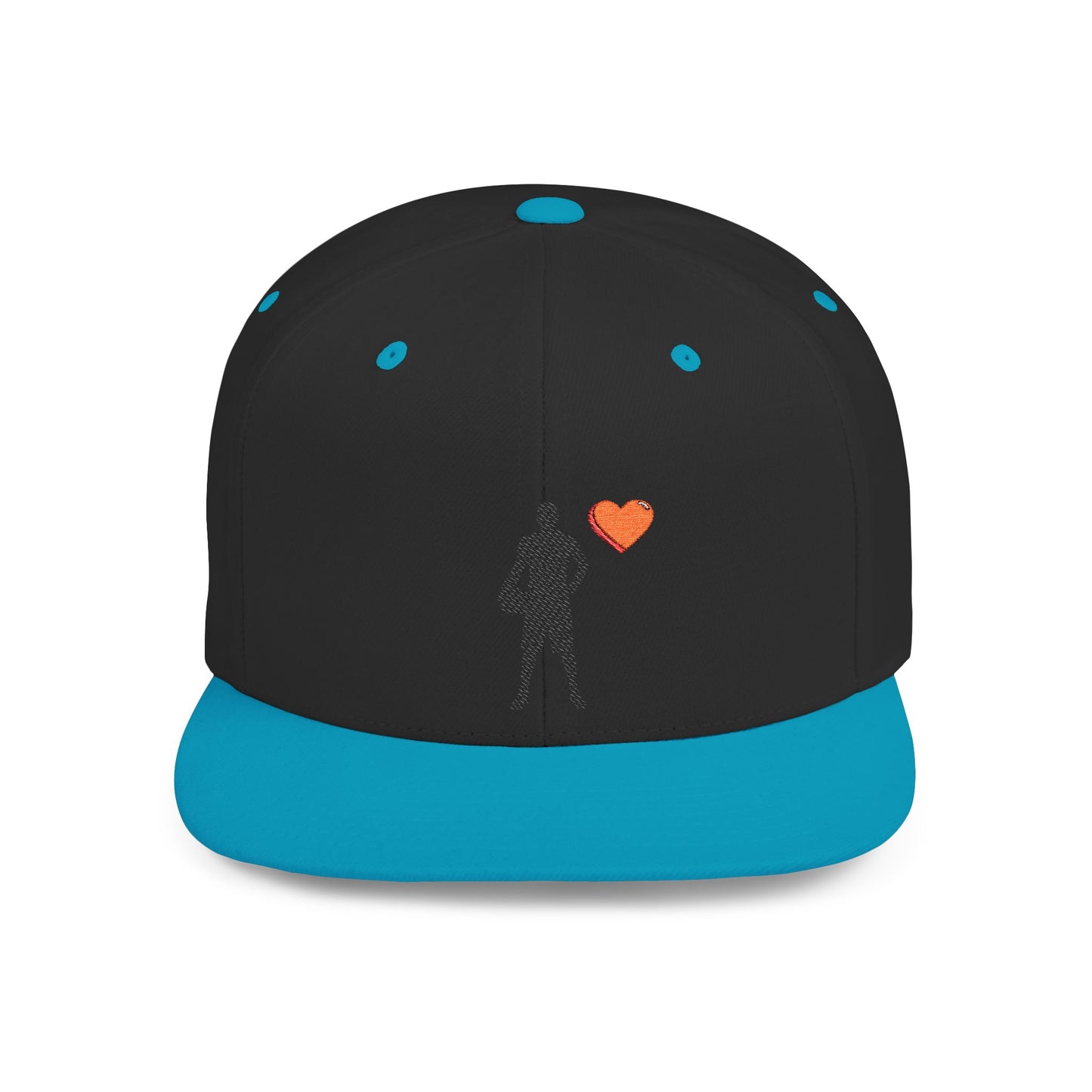 Sporty Love Flat Bill Snapback Hat – Adjustable Cap for Athletes, Casual Wear, Gifts for Sports Fans, Basketball Enthusiasts, Unique - TRV
