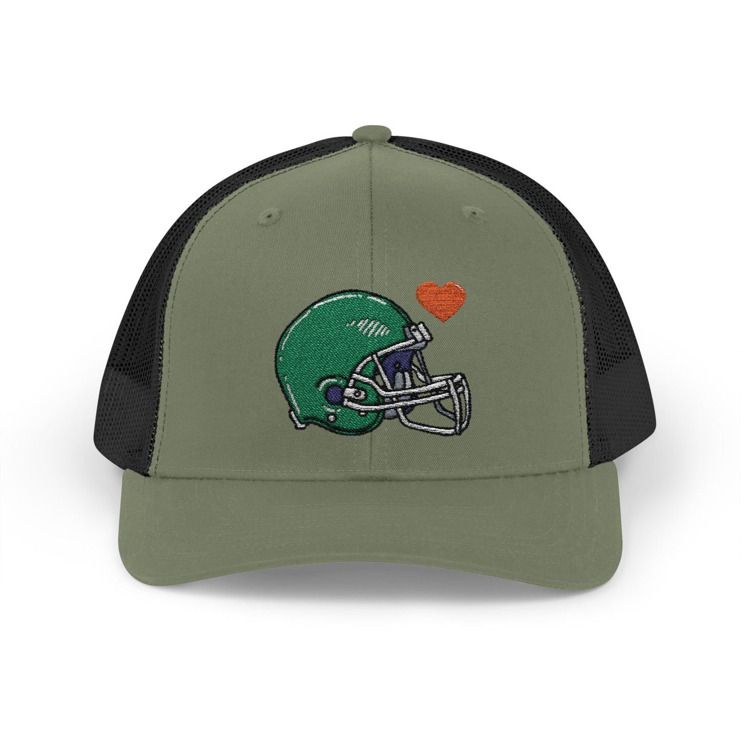 Snapback Trucker Cap with Football Heart Design - Perfect for Sports Fans, Gifts for Gamers, Casual Outings, Tailgating, and Team Spirit - TRV