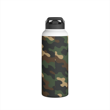Camo Stainless Steel Water Bottle — Insulated Outdoor Bottle