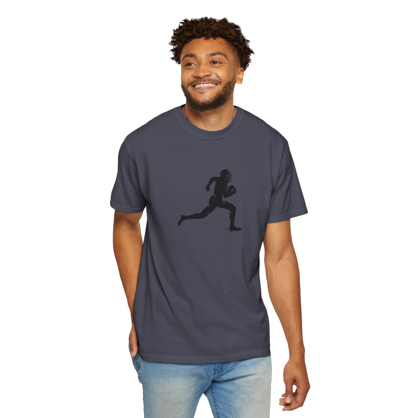 Football Player Graphic Unisex T-Shirt, Casual Sports Tee, Gift for Athletes, Workout Shirt, Everyday Wear, Unique Running Apparel