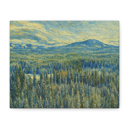 Scenic Landscape Canvas Print, Rustic Home Decor, Wall Art for Nature Lovers, Gift for Art Enthusiasts, Serene Forest Artwork - TRV