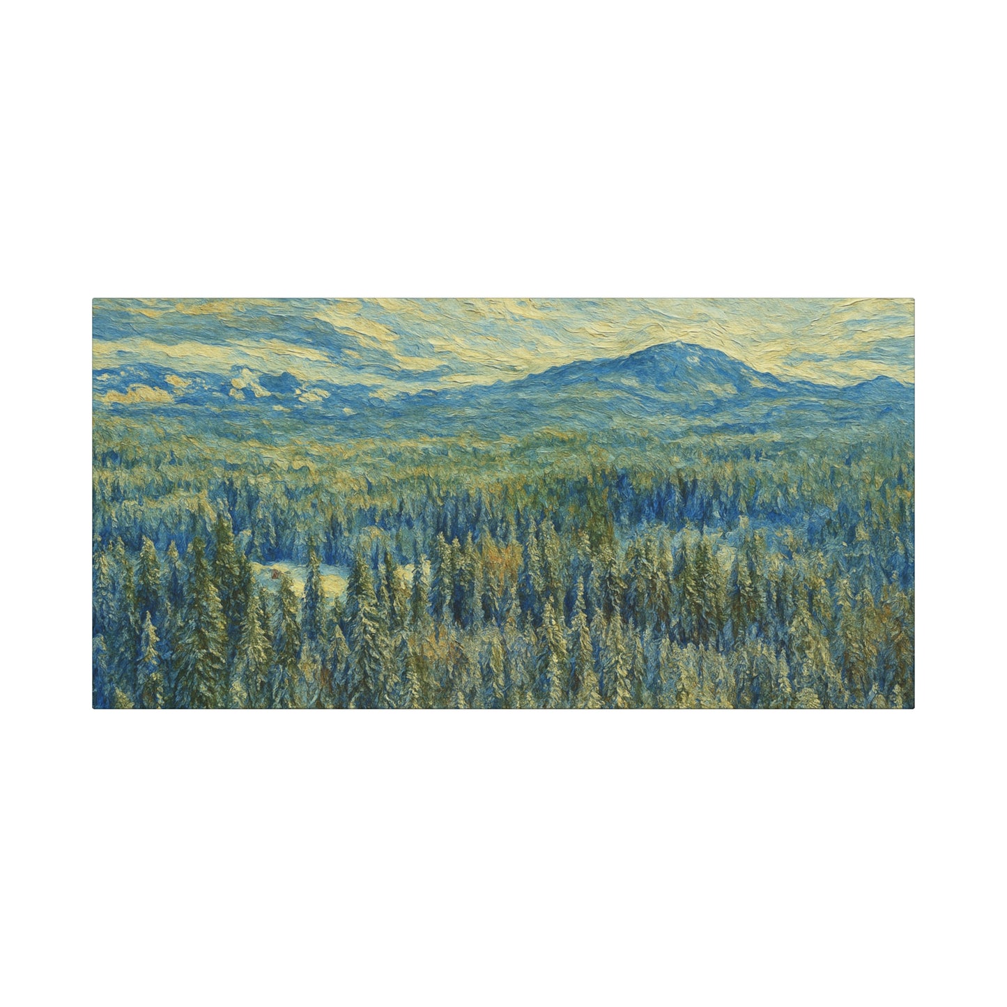 Scenic Landscape Canvas Print, Rustic Home Decor, Wall Art for Nature Lovers, Gift for Art Enthusiasts, Serene Forest Artwork - TRV