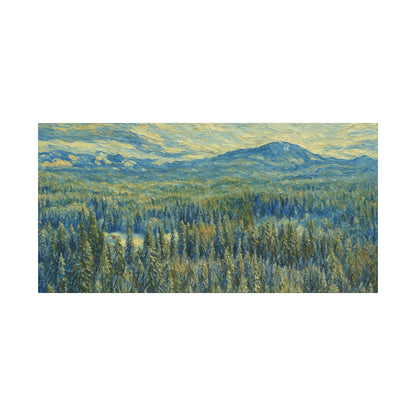 Scenic Landscape Canvas Print, Rustic Home Decor, Wall Art for Nature Lovers, Gift for Art Enthusiasts, Serene Forest Artwork - TRV