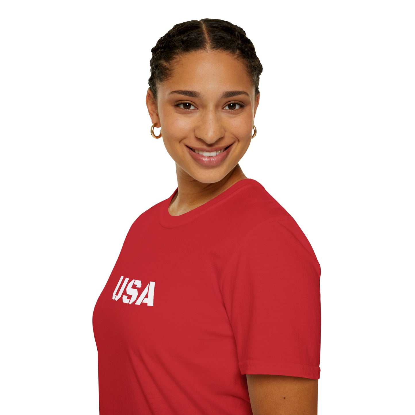 USA Unisex Softstyle T-Shirt, Casual Tee, Patriotic Apparel, Independence Day Gift, Everyday Wear, Comfortable Fashion
