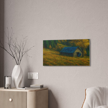 Rustic Canvas Wall Art, Nature Landscape Painting, Autumn Decor, Farmhouse Wall Art, Cozy Home Decoration - TRV