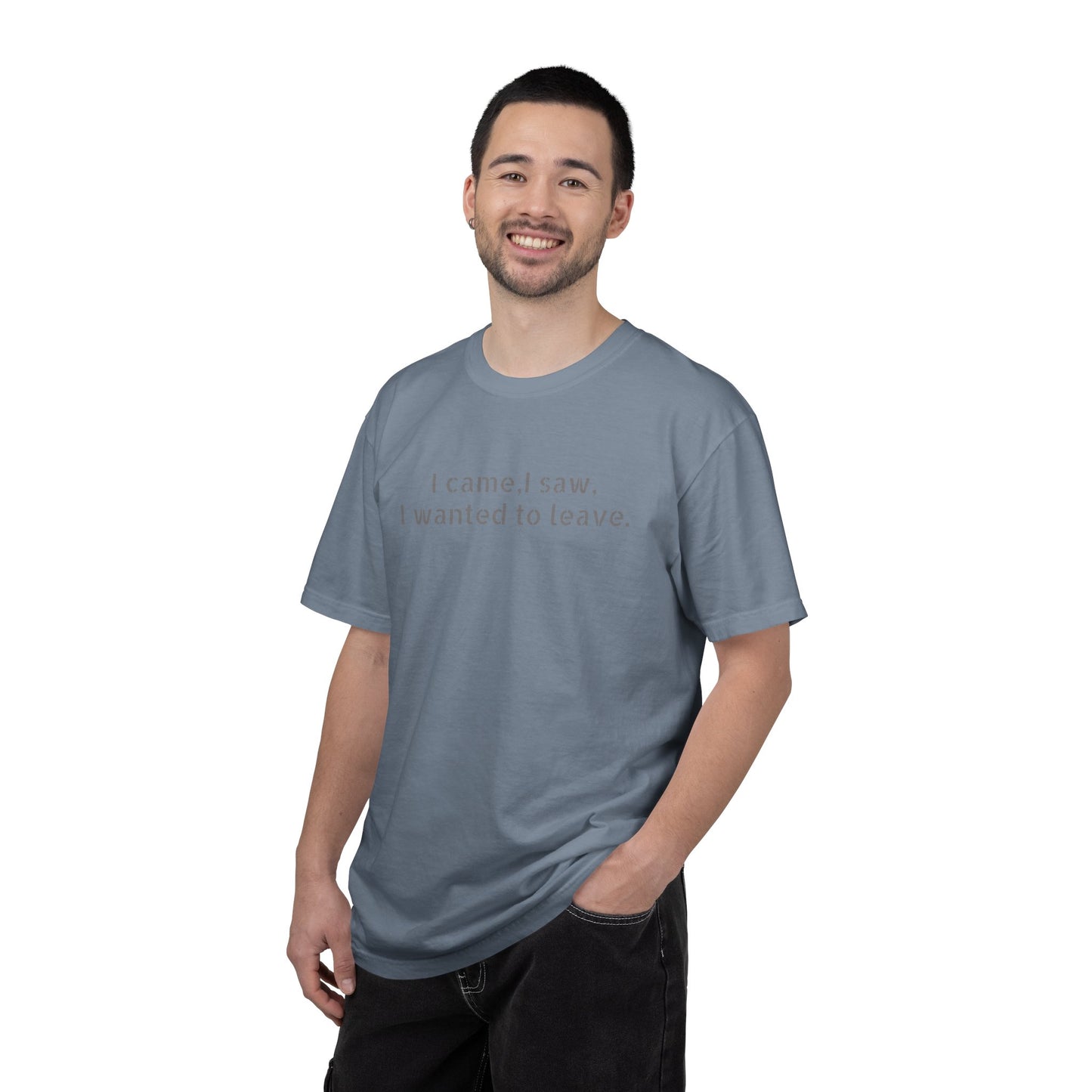 I came, I saw, I wanted to leave T-shirt | Minimal Text Tee