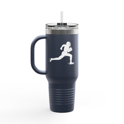 Football Player Coffee Tumbler, Insulated Travel Mug for Active Lifestyles, Sporty Drinkware for On-the-Go, Perfect Gift for Athletes