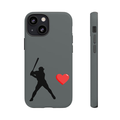Printify Baseball Love phone case featuring sports-themed design, durable tough case for sports lovers and Father's Day gift.