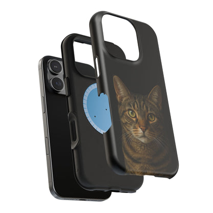 Magnetic Impact-Resistant Phone Case — Realistic Tabby Cat Portrait
