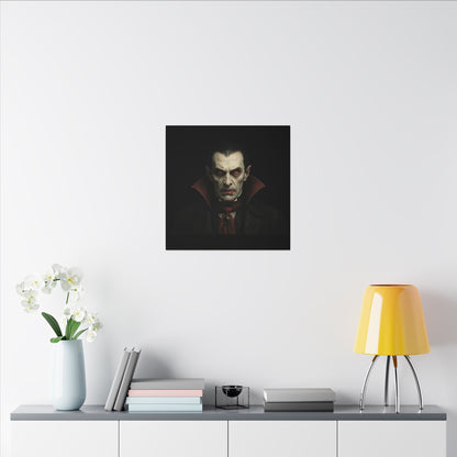 Vampire Portrait Canvas Wall Art – Gothic Dracula Matte Stretched Print
