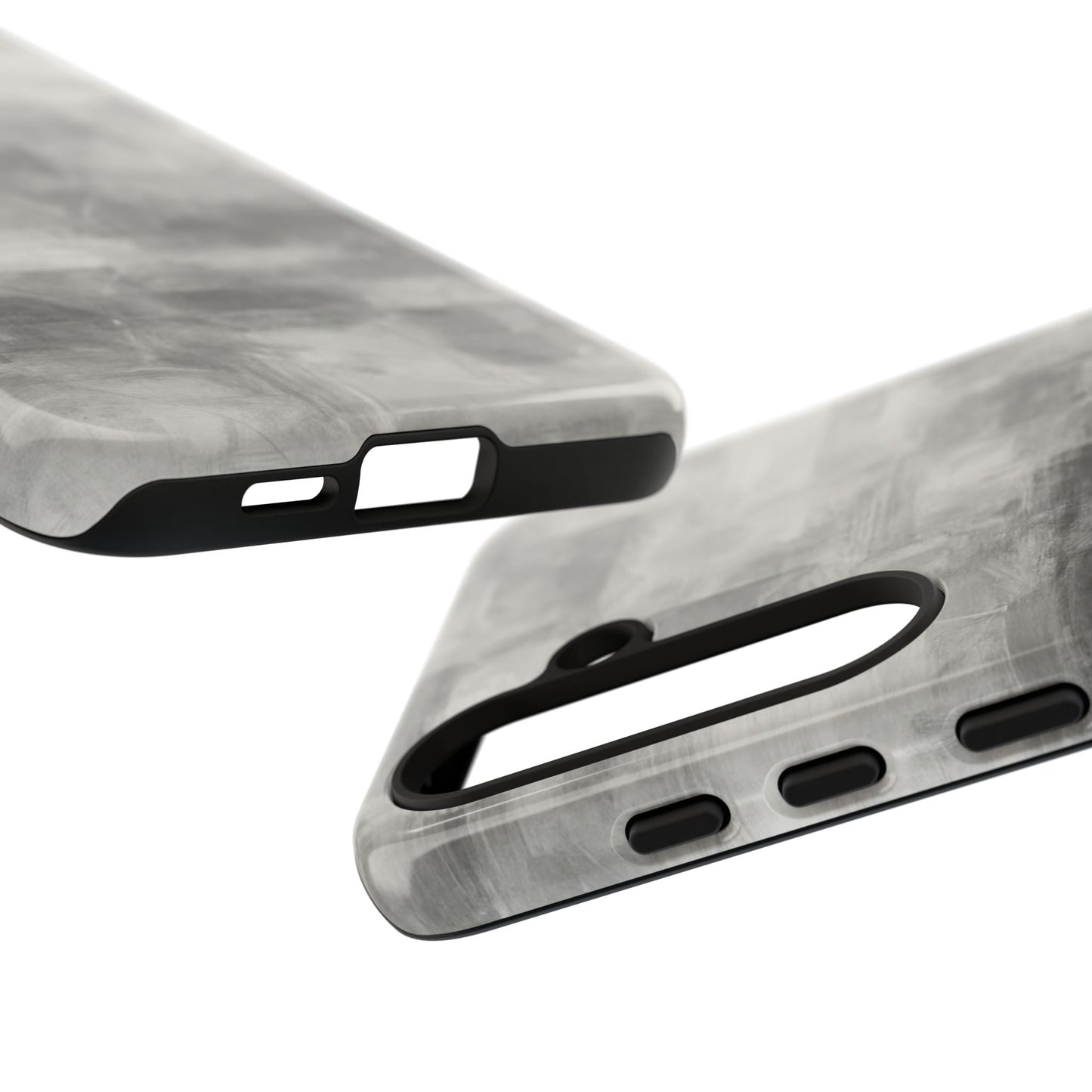 Abstract gray grid phone case for iPhone by Printify, showcasing a tough protective cover with modern geometric design.