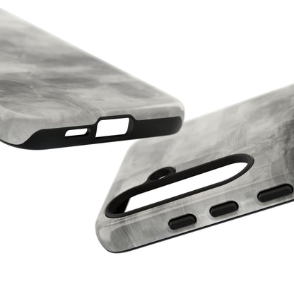 Abstract gray grid phone case for iPhone by Printify, showcasing a tough protective cover with modern geometric design.