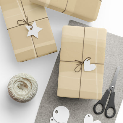 Neutral Abstract Wrapping Paper Roll — Beige Geometric Gift Wrap