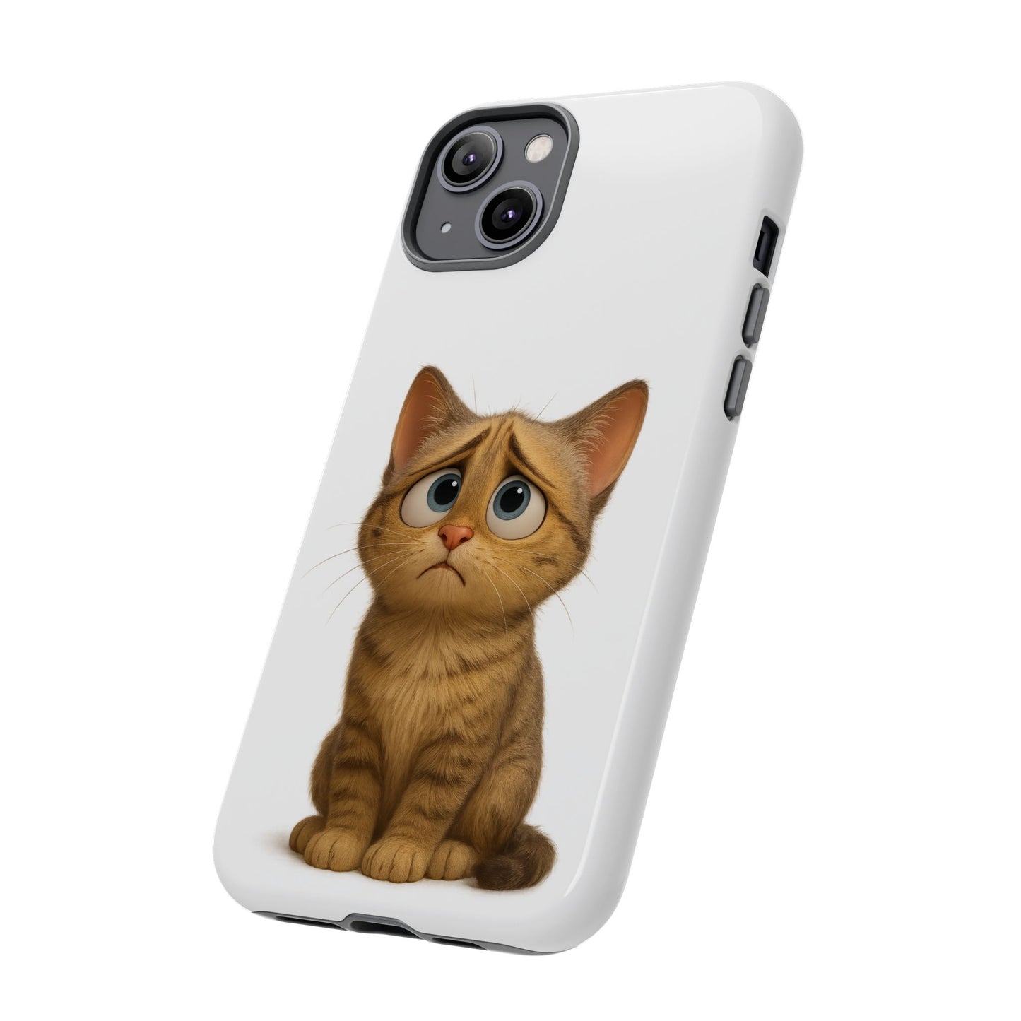 Cute Cat Phone Case, Funny Kitty Case, Animal Lover Gift, Cat Lover Accessory, Unique Cat Design Case, Pet Mom Gift - TRV