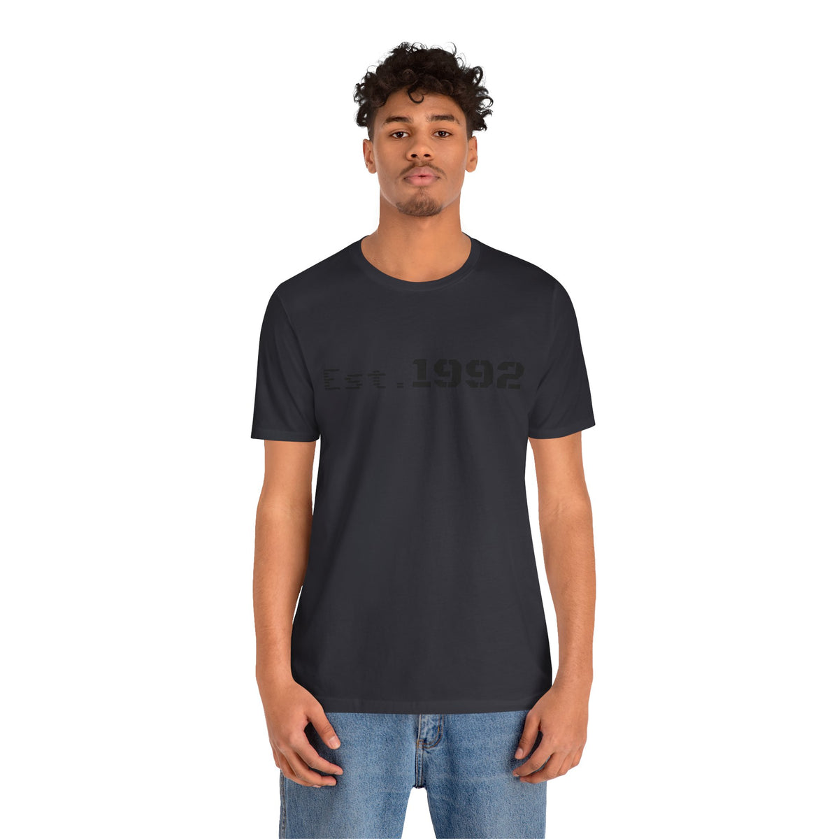 Retro vintage Est. 1992 T-Shirt by Printify featuring bold birth year design on classic cotton tee.