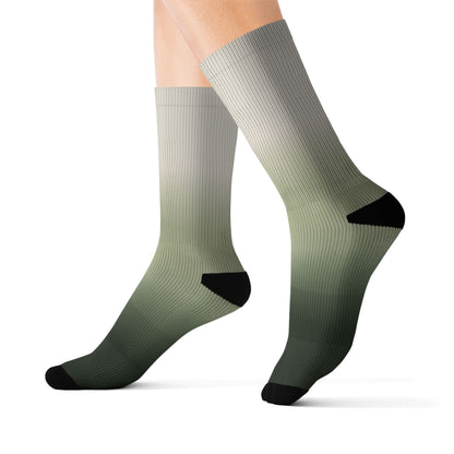 Green Ombre Gradient Socks | Sublimation Socks