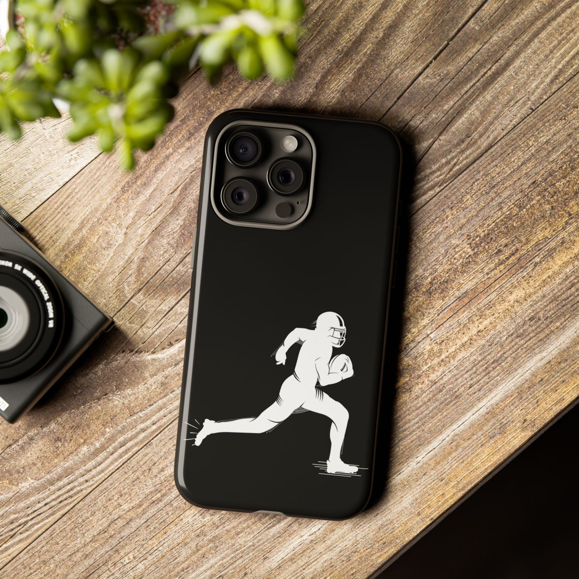 Football Player Phone Case, Tough Cases, Sports Phone Cover, Gift for Athletes, iPhone & Samsung Accessories, Running Player Design - TRV