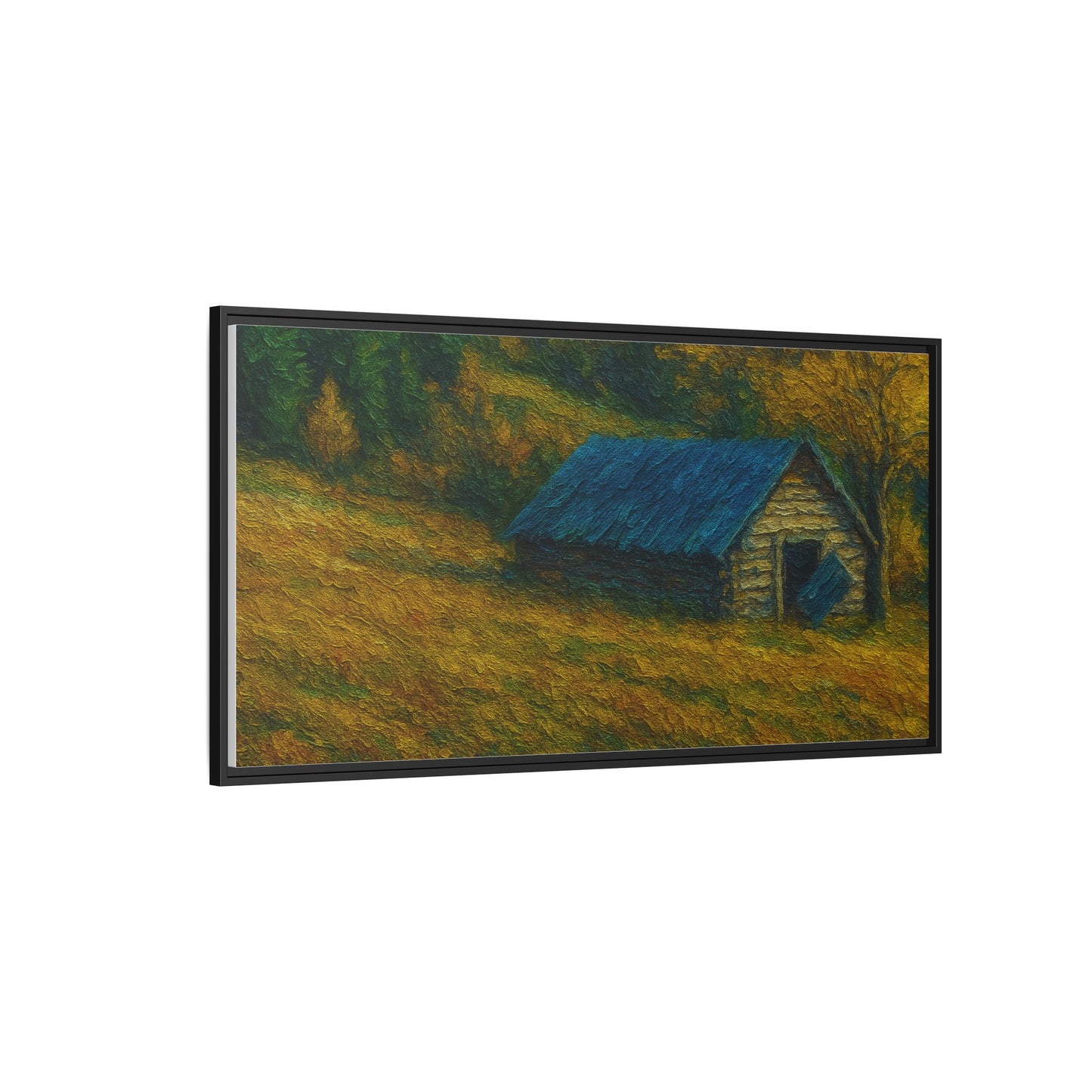 Framed Matte Canvas Print, Rustic Artwork, Farmhouse Decor, Nature Wall Art, Gift for Home, Autumn Decor, Landscape Painting