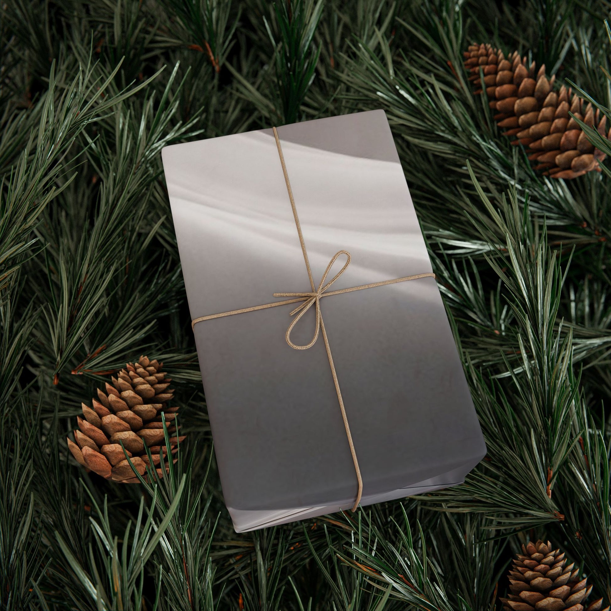 Silver marble swirl wrapping paper with abstract metallic design, perfect for gift wrapping from Printify.